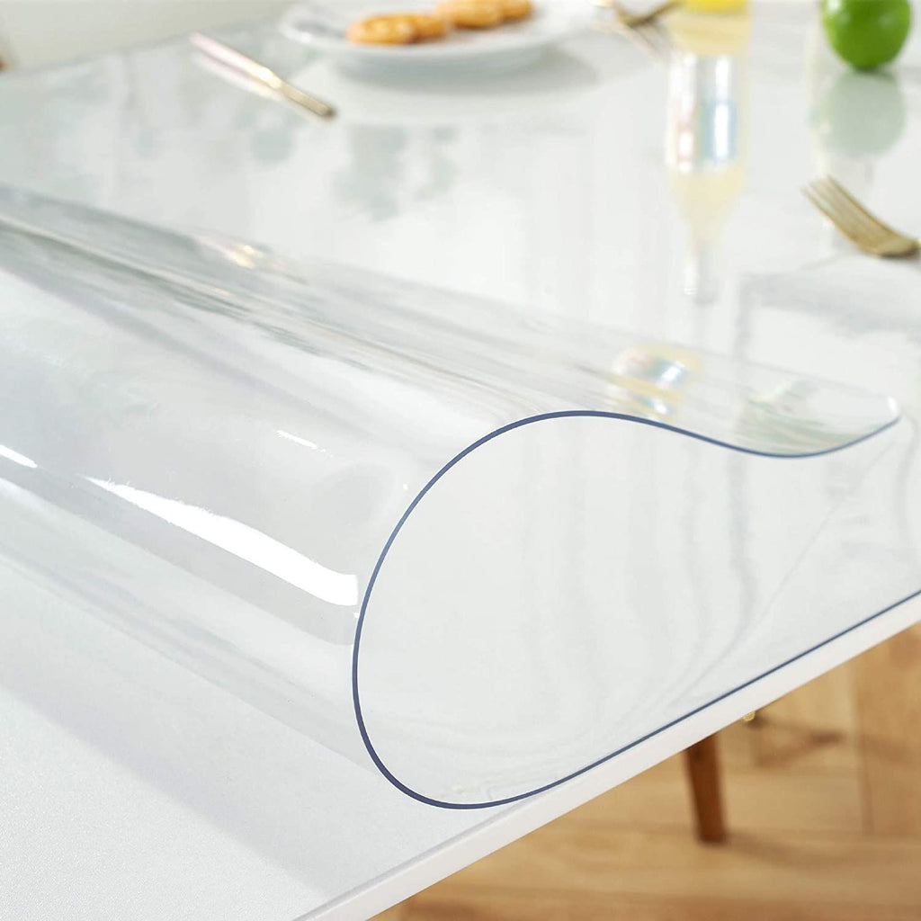 Free shipping 90x50CM Clear Desk Cover Protector, 0.25mm Thick Plastic Clear Desk Pad Mat, Clear Table Cover Tablecloth Protector, Desk Protector for End Table, Night Stand, Dresser YJ