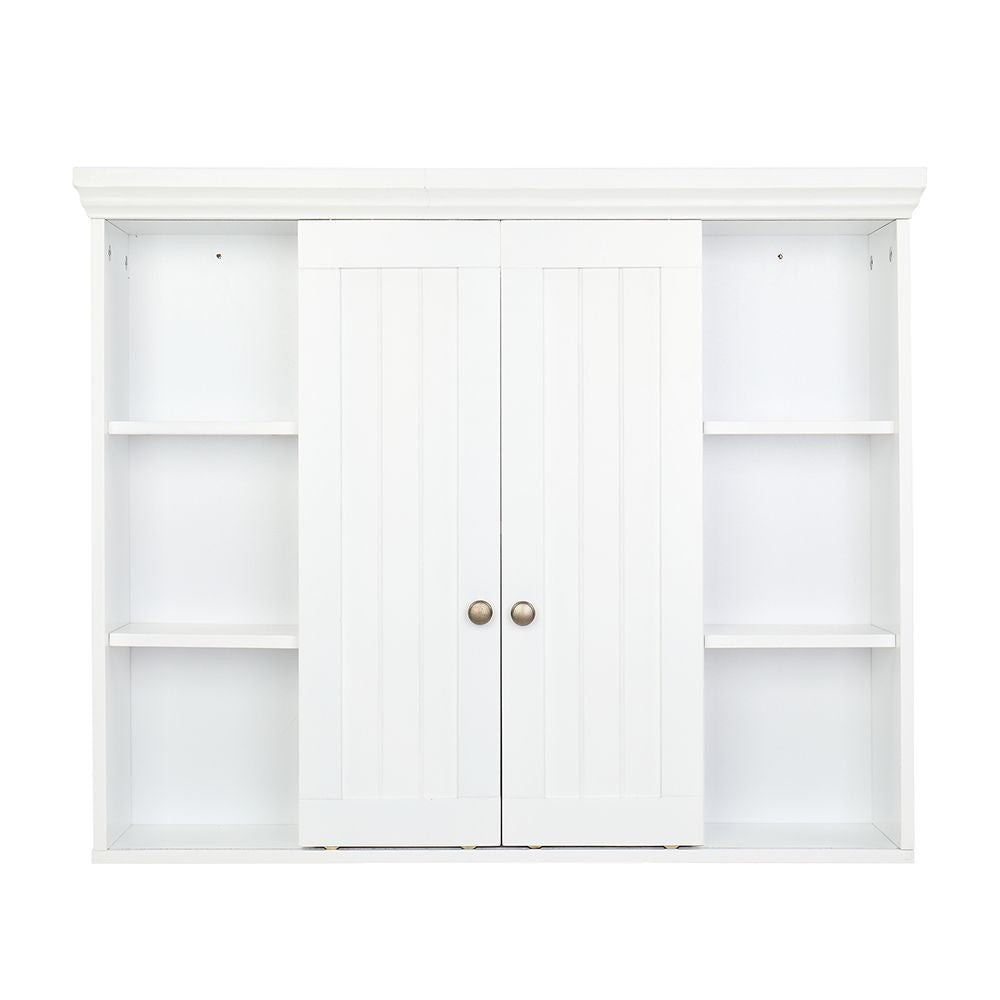 Free shipping Double Door Bathroom Wall Cabinet White  YJ