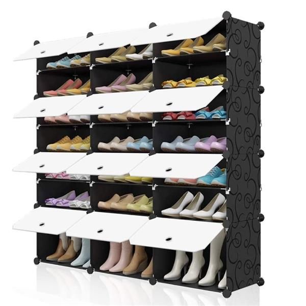 Full Mirror Wooden Floor Standing 3-Layer Shelf, 4 Drawers, 8 Blue LED Lights, Jewelry Storage, Adjustable Arc Mirror Cabinet - Dark Brown