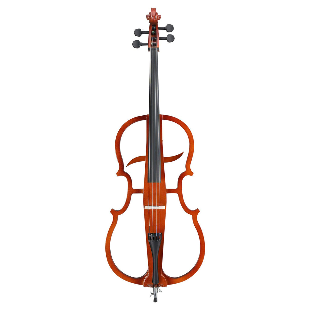 Full Size 4/4 Electric Style Cello with Case Bow Rosin Earphone Connecting line Natural