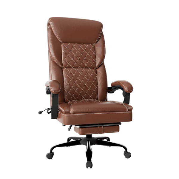 Gaming Chair, Office Chair with Inflatable Lumbar Support, Ergonomic Comfortable Wide Computer Chair with Footrest and Linked Soft Armrests, High Back 3D Enveloping Seat Cushion