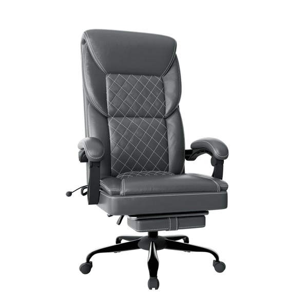Gaming Chair, Office Chair with Inflatable Lumbar Support, Ergonomic Comfortable Wide Computer Chair with Footrest and Linked Soft Armrests, High Back 3D Enveloping Seat Cushion