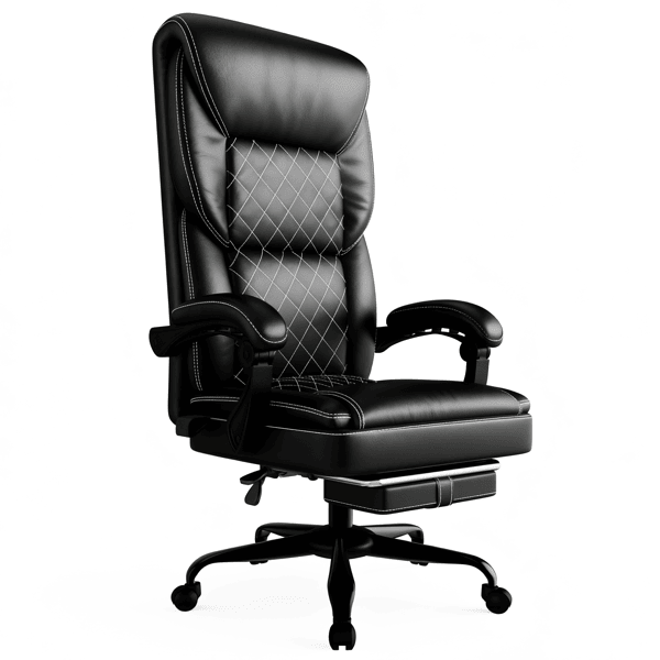Gaming Chair, Office Chair with Inflatable Lumbar Support, Ergonomic Comfortable Wide Computer Chair with Footrest and Linked Soft Armrests, High Back 3D Enveloping Seat Cushion