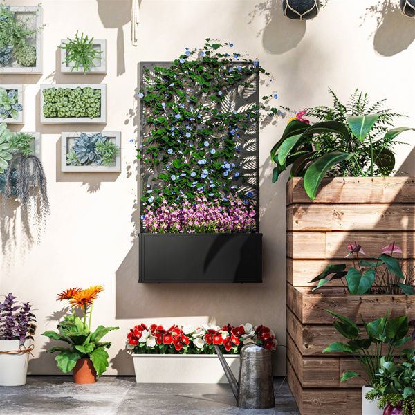 Garden Bed, Galvanized Planter, Garden Bed with Privacy Pan