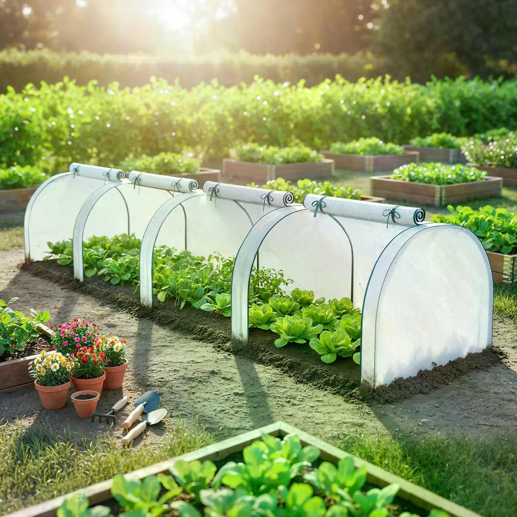 Garden Bed with Mini Greenhouse