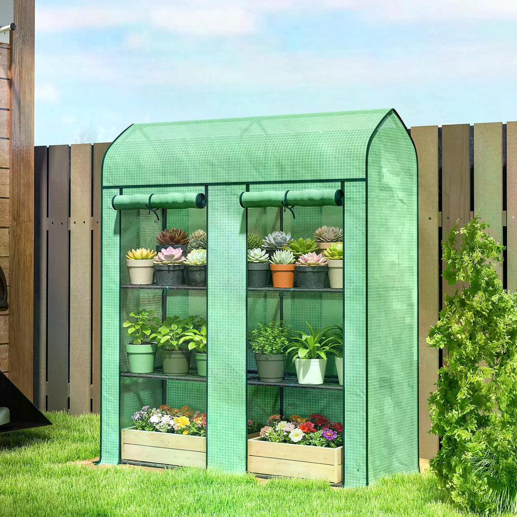 Garden Bed with Mini Greenhouse