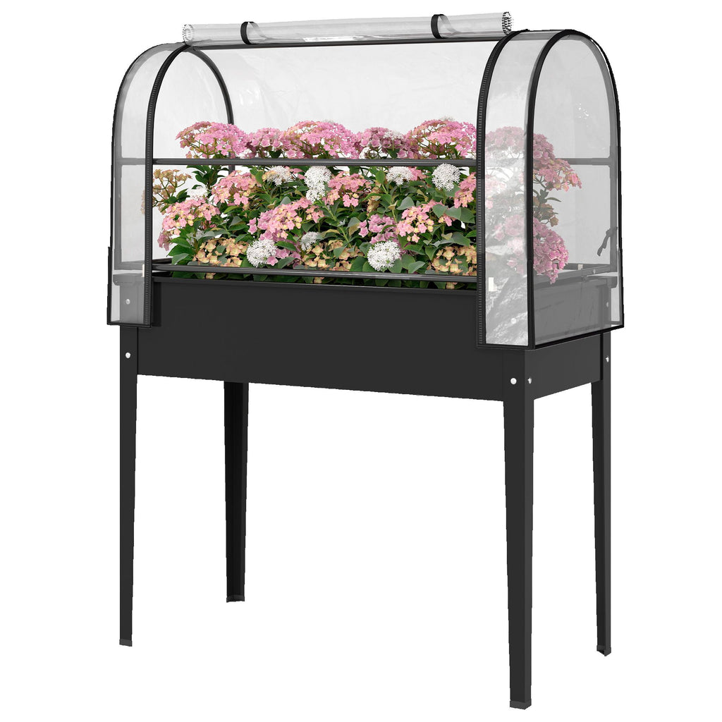 Garden Bed with Mini Greenhouse