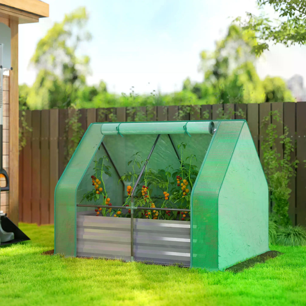 Garden Bed with Mini Greenhouse