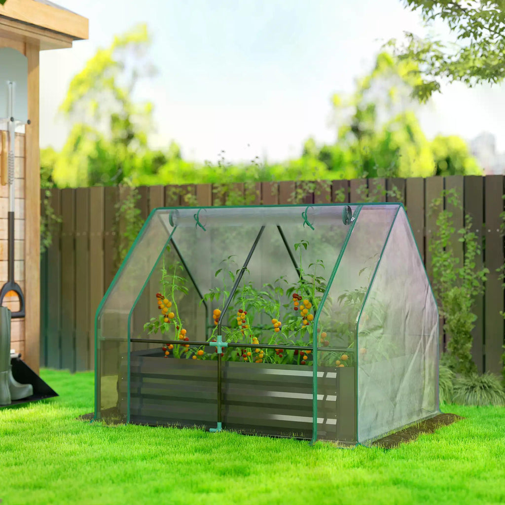 Garden Bed with Mini Greenhouse
