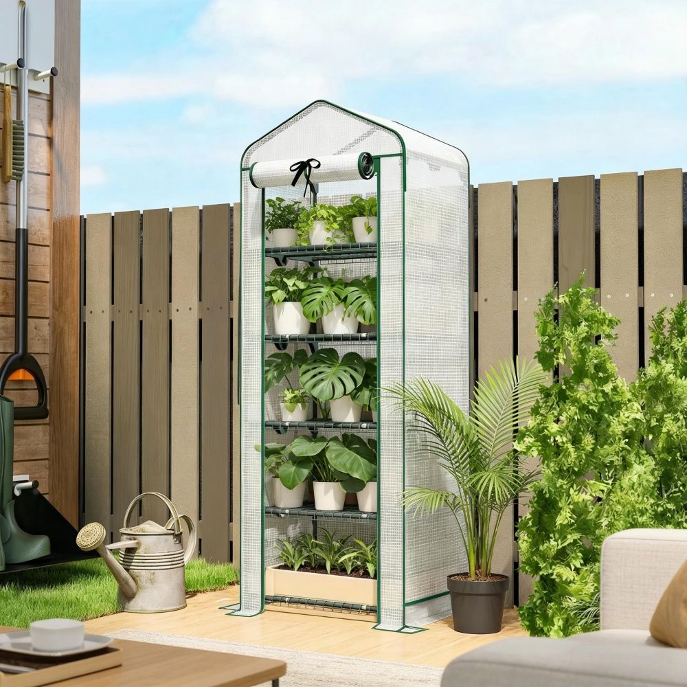 Garden Bed with Mini Greenhouse