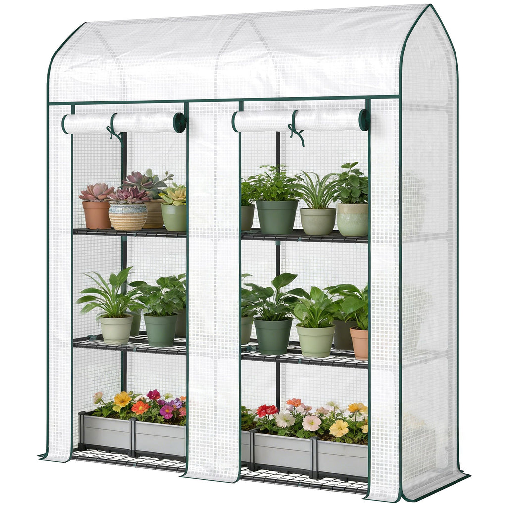 Garden Bed with Mini Greenhouse