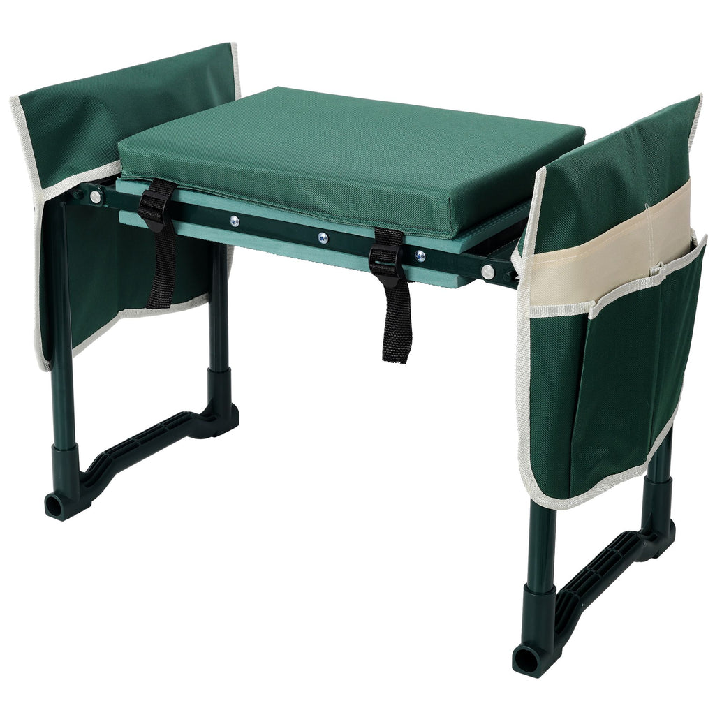 Garden Kneeler and Seat Bench with 2 Free Tool Pouch, Foldable Stool, EVA Foam Pad, with an extra Soft Wider Cushion, and Large Tool Bag for Gardeninng Lovers