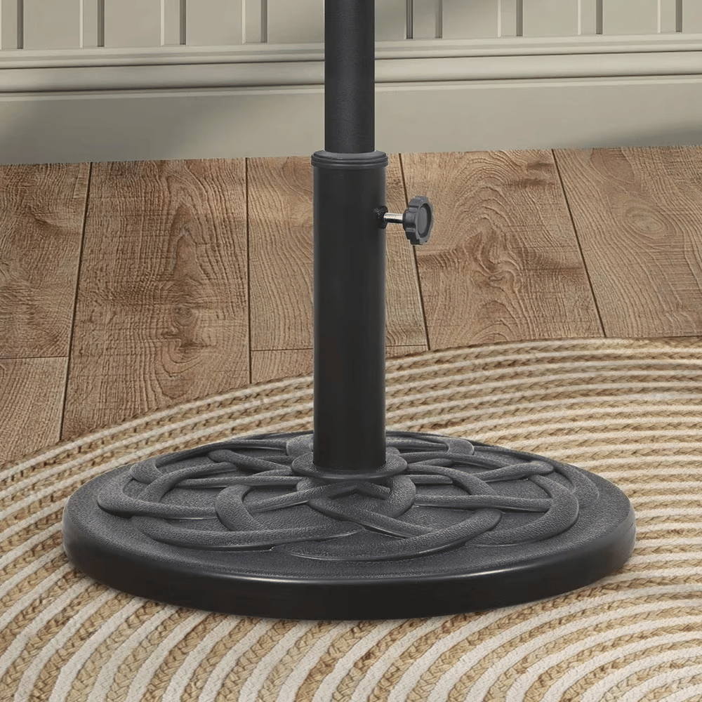 Garden Patio Umbrella Base, Outdoor Market Umbrella Stand, Backyard Umbrella Weight in Black 27lbs (Shipment from Walmart)