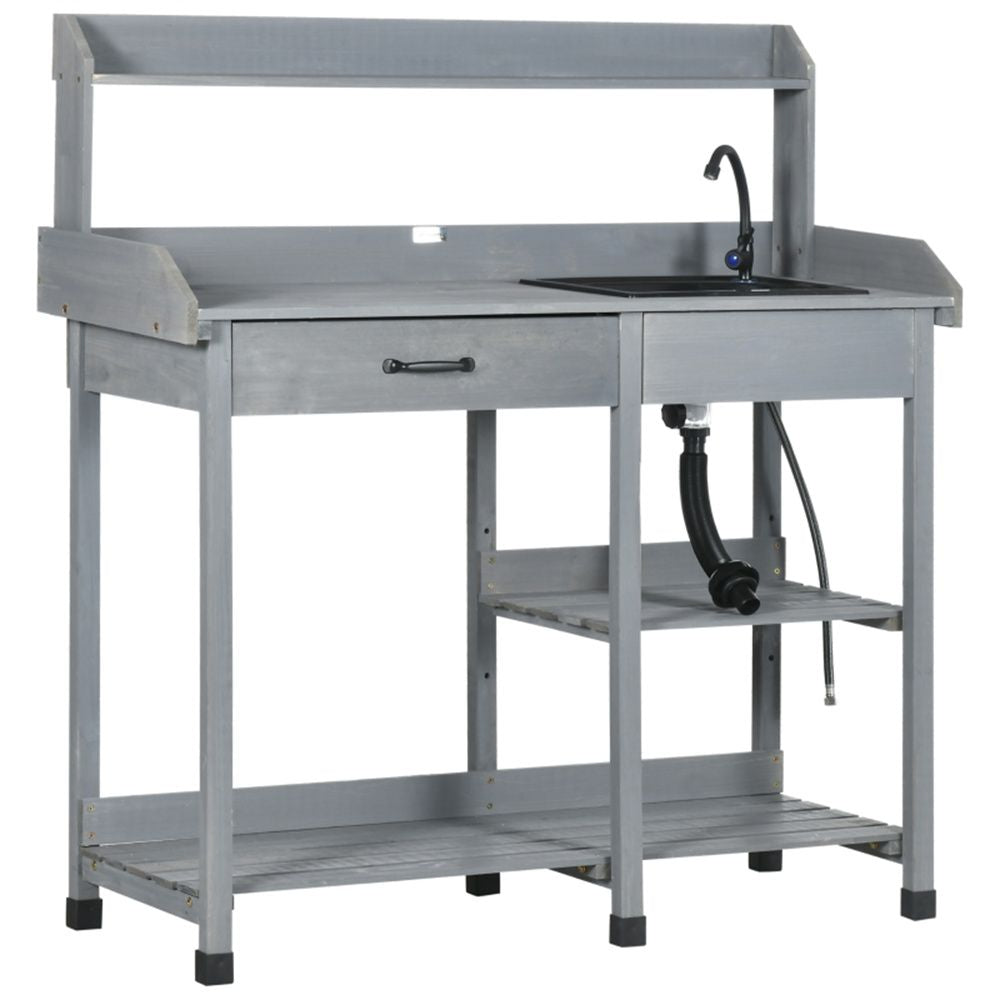 Garden Work BenchOpen Shelf Storage