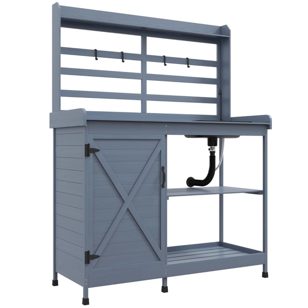 Garden Work BenchOpen Shelf Storage