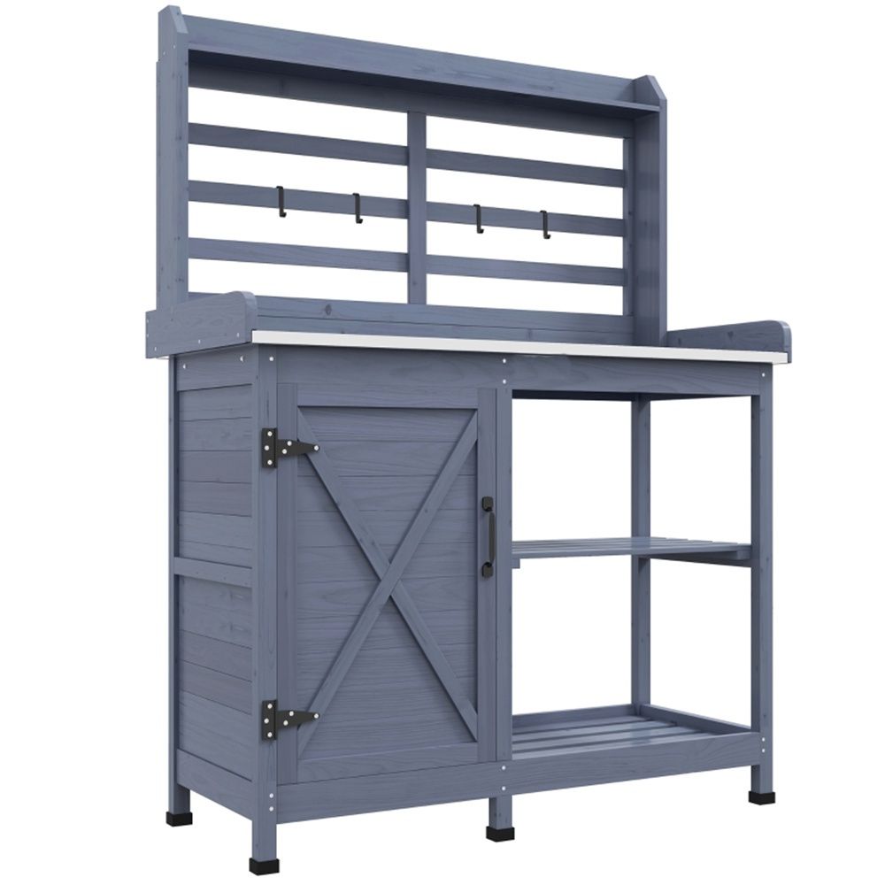 Garden Work BenchOpen Shelf Storage