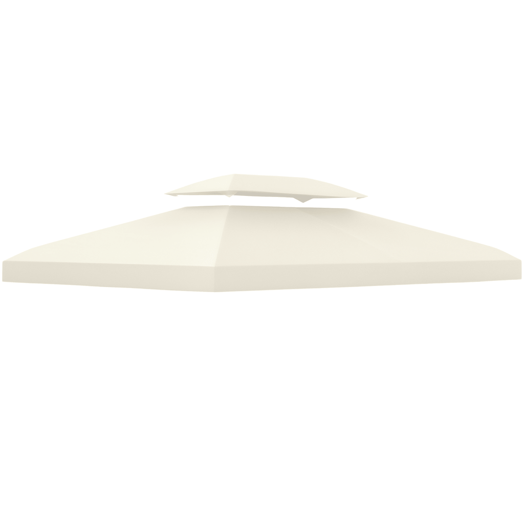 Gazebo Replacement Canopy 13x10 ft Cream White 2-Tier UV Protection Top for Garden Patio