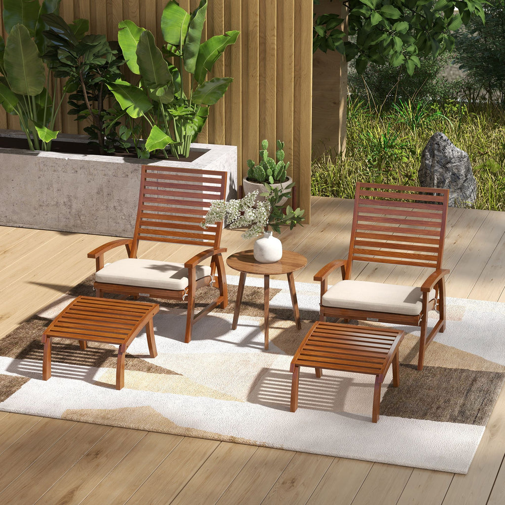 Glider Chair with 4 Piece 23.2 Inches X 28.3 Inches X 29.5 Inches for Garden