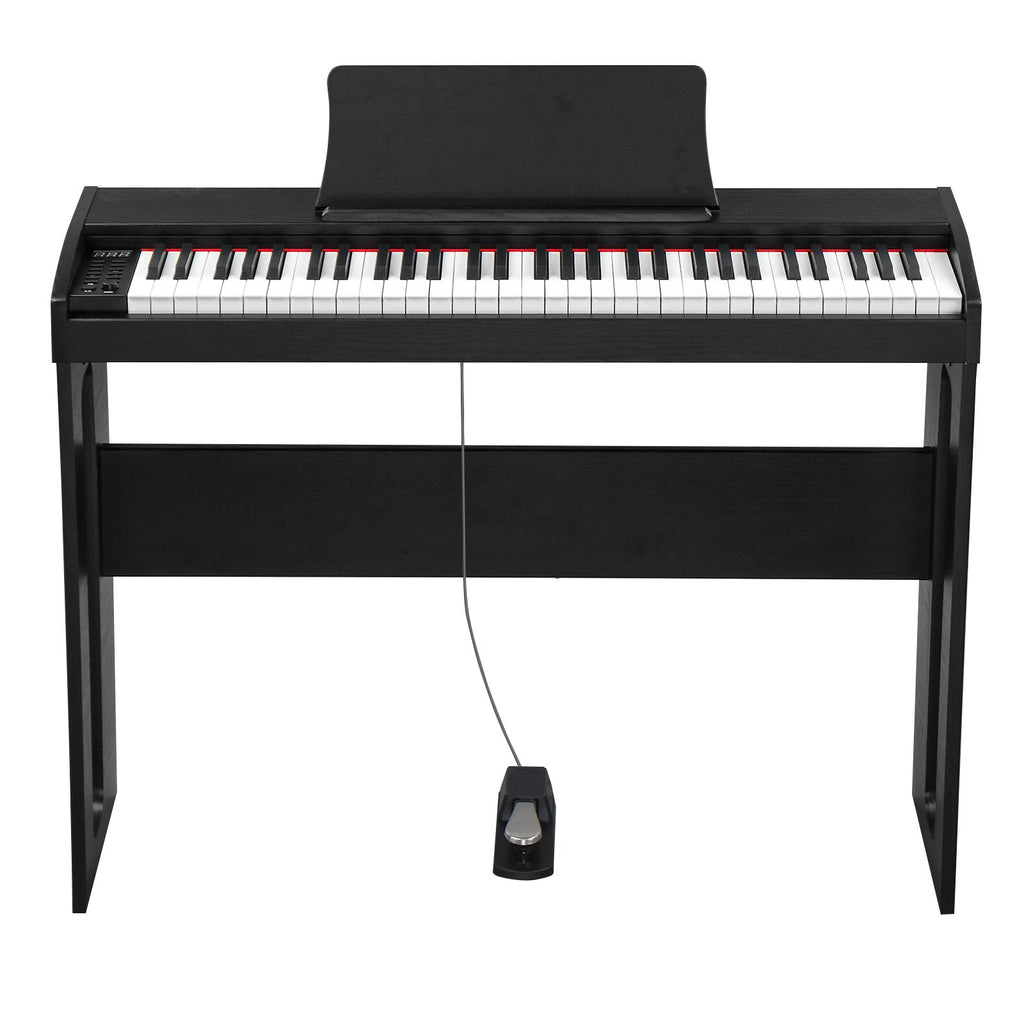 GPP-100 61 Key Piano Semi-Weighted Standard Keyboards Digital Piano with Furniture Stand, MIDI Bluetooth, Headphone, for Piano Lover Black color