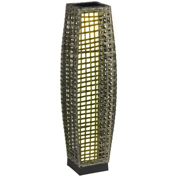Gray Solar Floor Lamp, Outdoor Garden Lantern