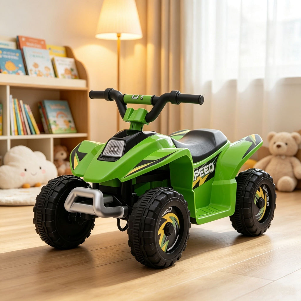 Green 6V Kids Motorized Quad 4-Wheeler ATV Ride On Car with Forward/Reverse Switch for 18-36 Months Old