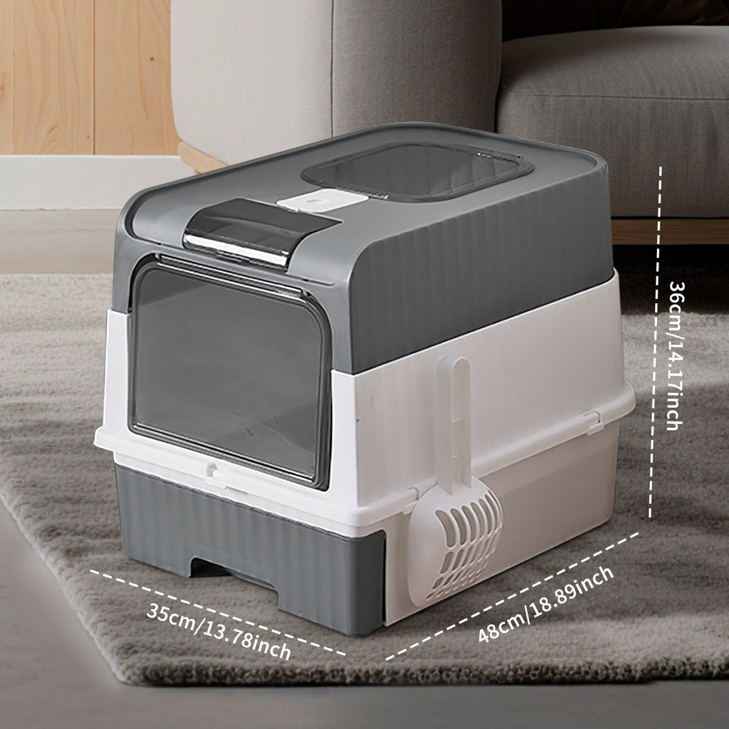 greyMagic Cube Cat litter box - Easy to operate, enjoy a pure life | Easy to clean, silent design, preferred for multi cat families, not shipped on weekends