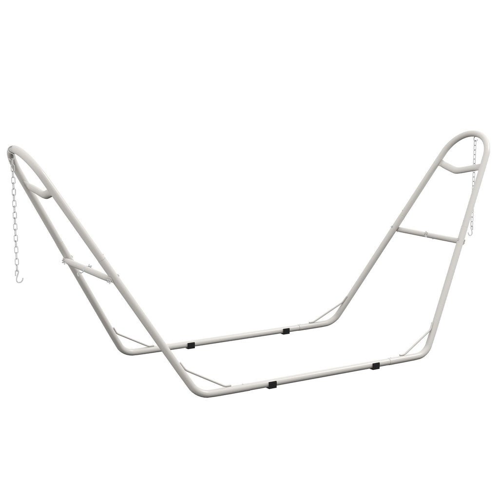 Hammock Stand 10.3ft Portable, Adjustable Steel Frame, Weather Resistant, White, 550 lbs with Carry Bag
