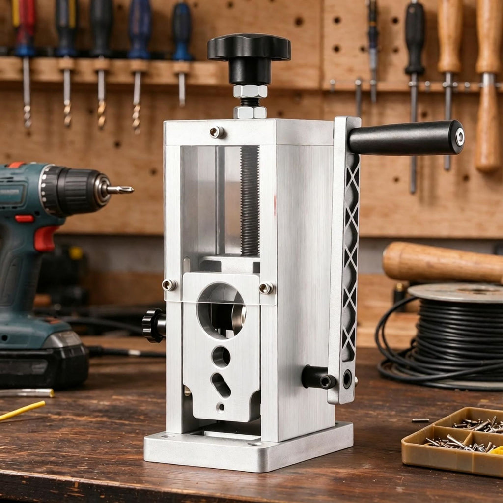 Hand-Operated Wire Stripper for Scrap Copper, 0.06''-1.5'' Cable Remover with Drill Attachment & Clear Depth Gauge