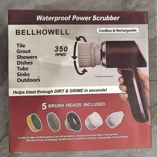 Handheld Cordless Rechargeable Spinning Power Scrubber "As Seen on TV"