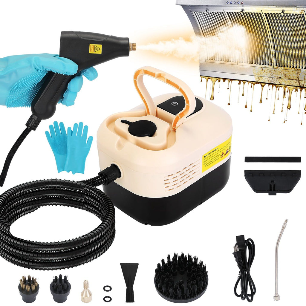 Handheld Steam Cleaner, 1500W High Temp & Pressure Fast Heat, 6 Adjustable Steam Levels, 1200ML Large Tank Dual Control with Digital Display, 11-in-1 Cleaning Kit for Home, Kitchen, Car, Floors