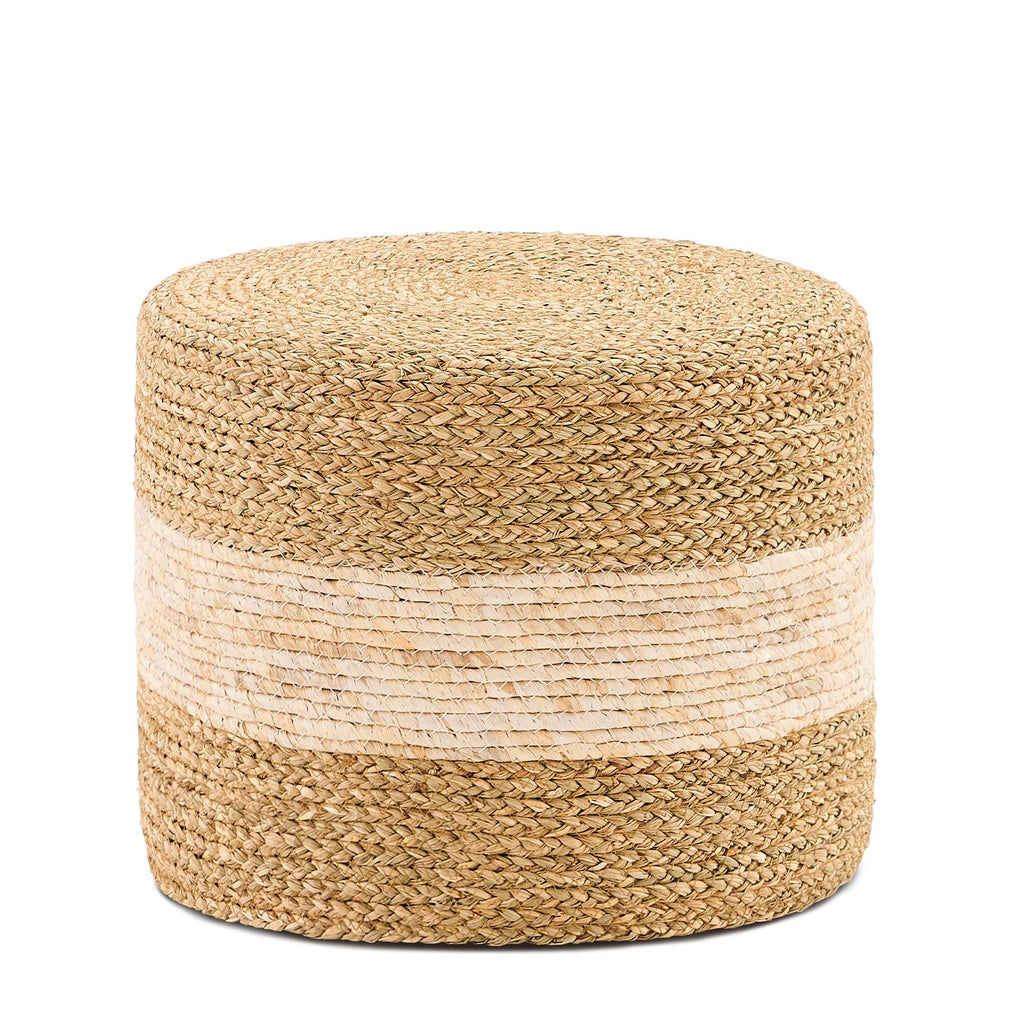 Handmade Woven Foot Stool Natural Seagrass Ottoman for Home Decor & Seating