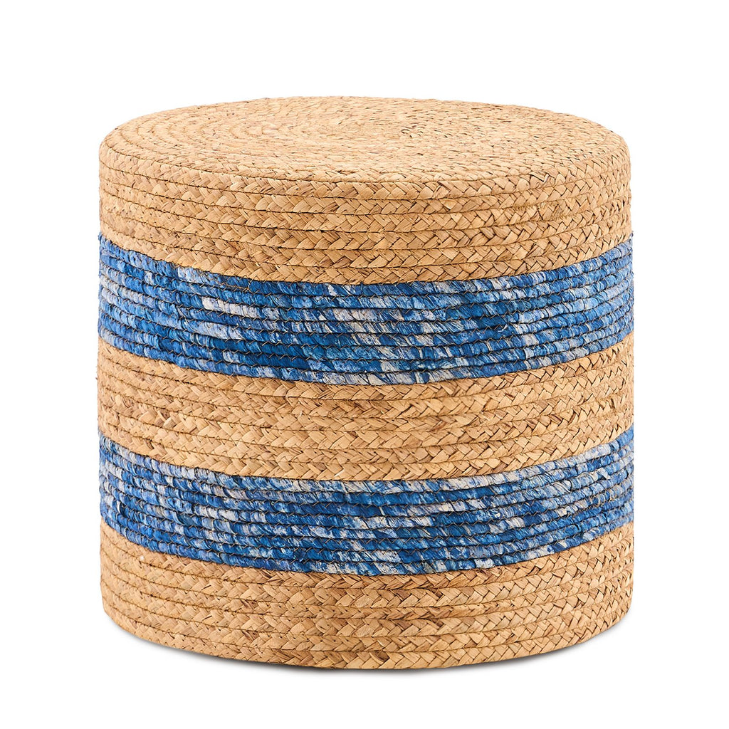 Handmade Woven Foot Stool Natural Water Hyacinth Ottoman for Home Decor & Seating