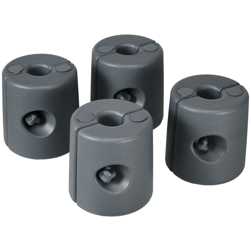 HDPE Tent Weights Set of 4 Canopy Anchors Fillable with Water or Sand 104LBS for Stability Outdoor Use