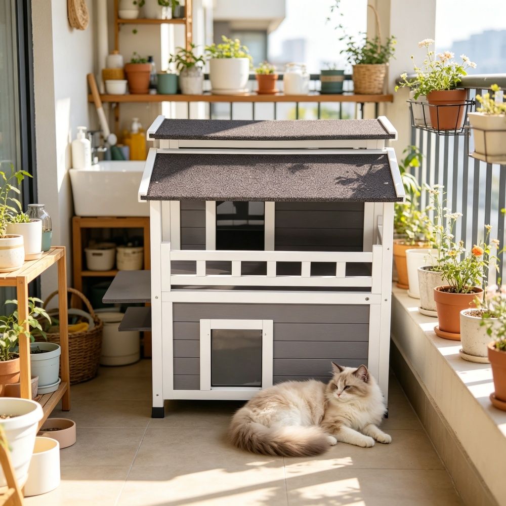 Heated Cat House for Outdoor