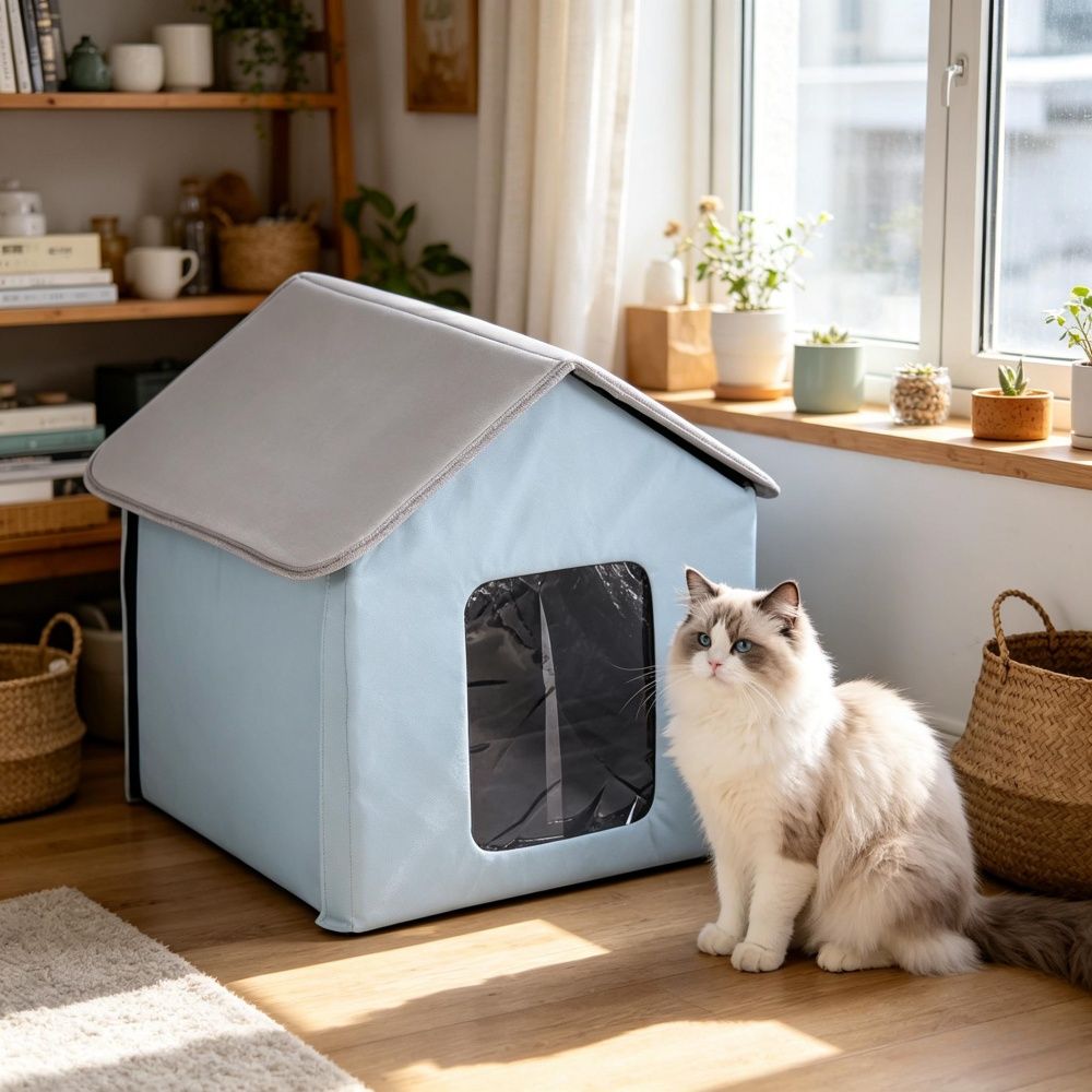 Heated Cat House with Waterproof Heating and Capability 39 Cm for Outdoor