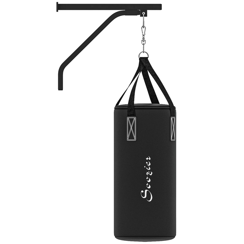 Heavy Bag Wall Mount Set, Unfilled Punching Bag Hanger with Boxing Gloves for Muay Thai and MMA Training