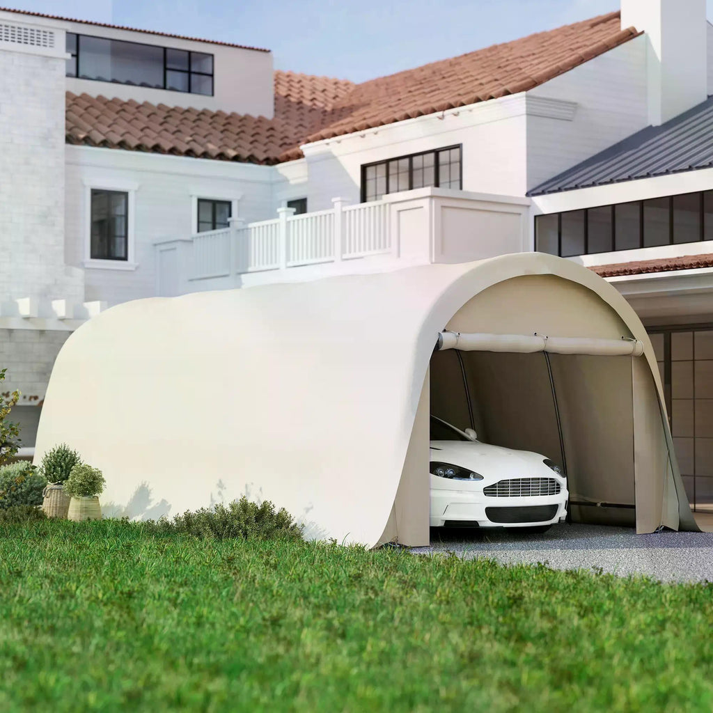 Heavy Duty Carport 141.7 Inches X 283.5 Inches X 106.3 Inches