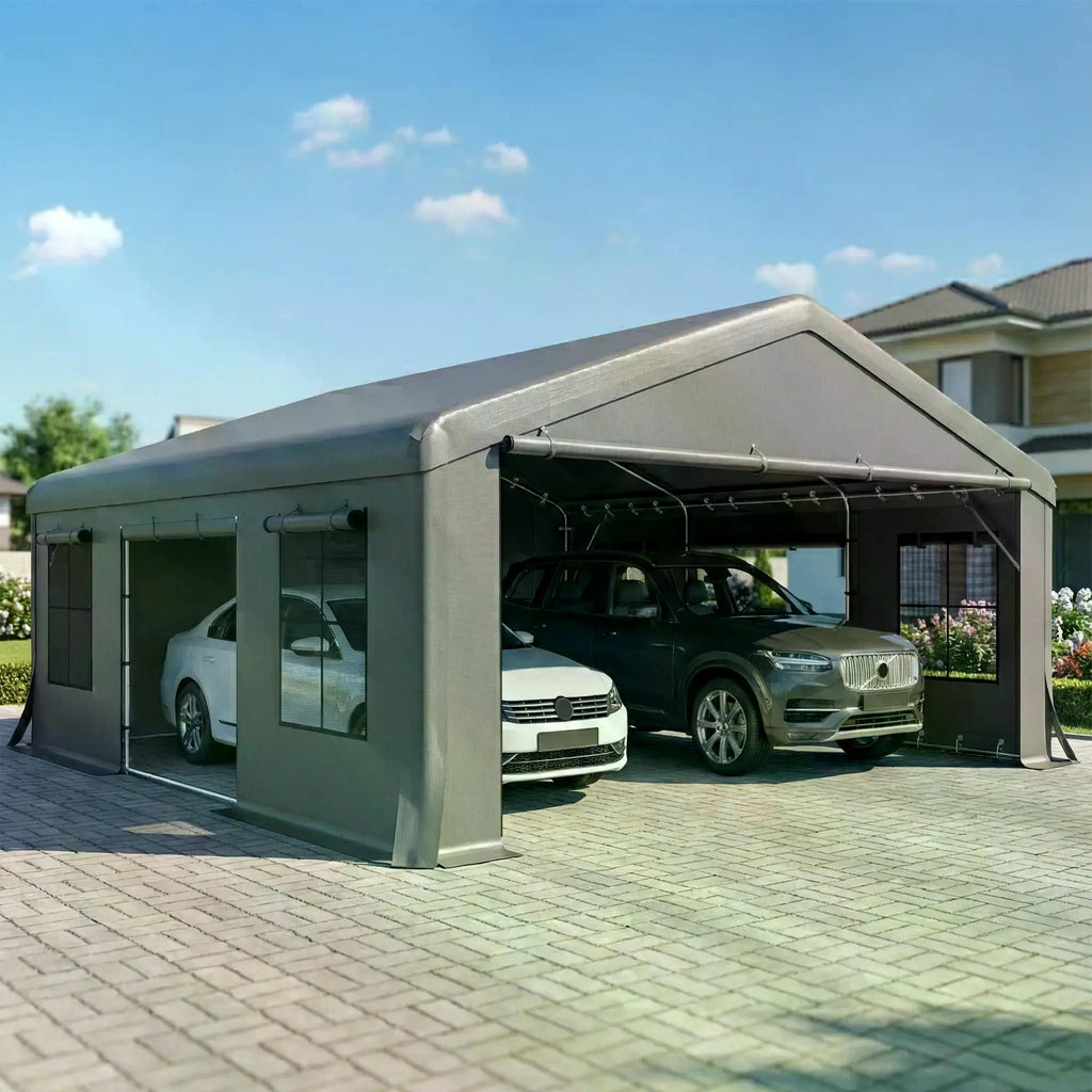 Heavy Duty Carport 236.2 Inches X Inches X 120.1 Inches for Outdoor