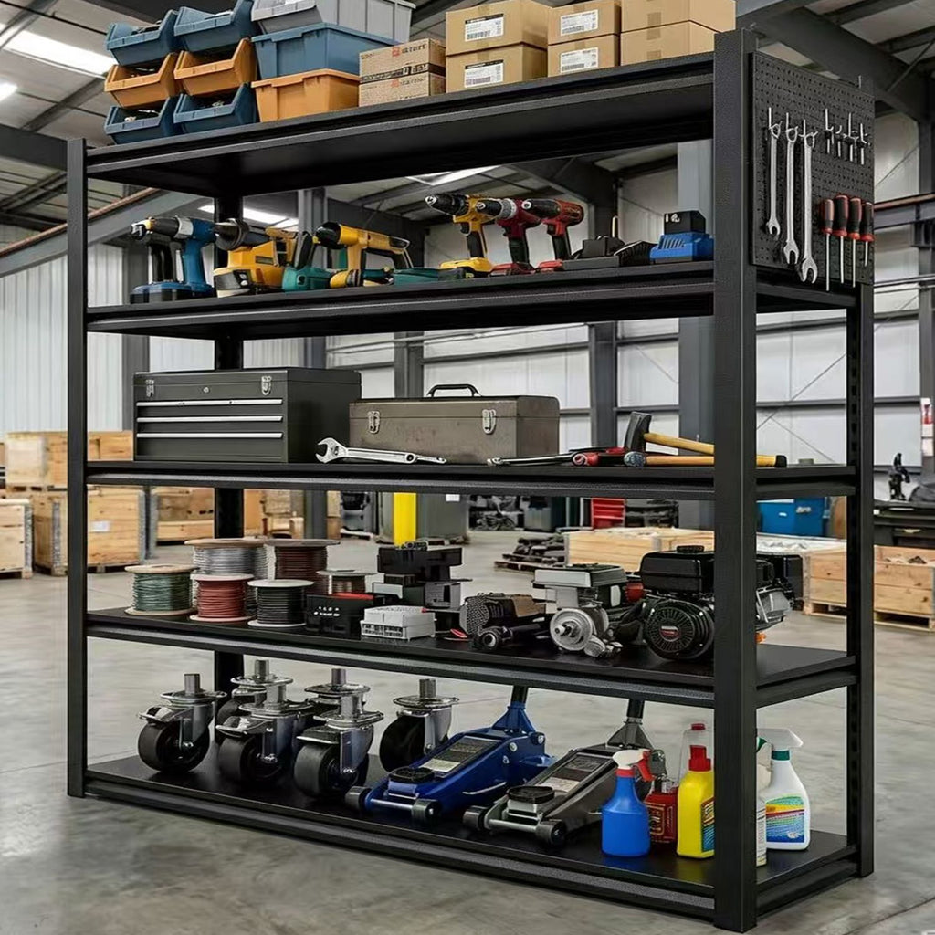 Heavy Duty Garage Shelving Units 72"H48"W24"D, 5-Tier Steel Adjustable Metal Storage Shelves,3000 lbs Industrial Rack for Garage Organization,Basement,Warehouse,Workshop,Utility Shelving for Tools