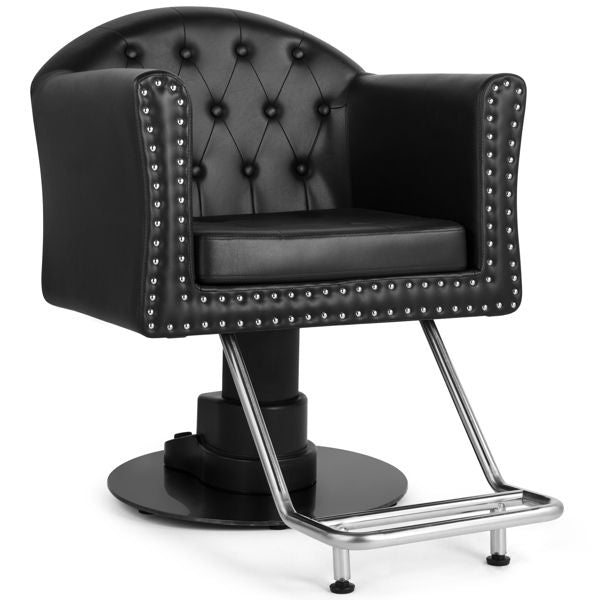 High-end All Purpose Electric Barber Chair Salon Spa Beauty Styling 360° Black