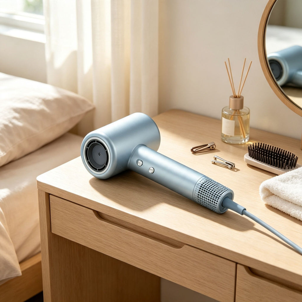 High-Speed Hair Dryer, 200M Negative Ion Blow Dryer with LCD Thermo-Control & Nozzle