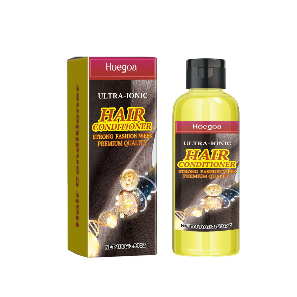 Hoegoa Brazil Yellow Conditioner Dry And Split Hair Straight Hair Moisturizes Smooth And Strong Hair