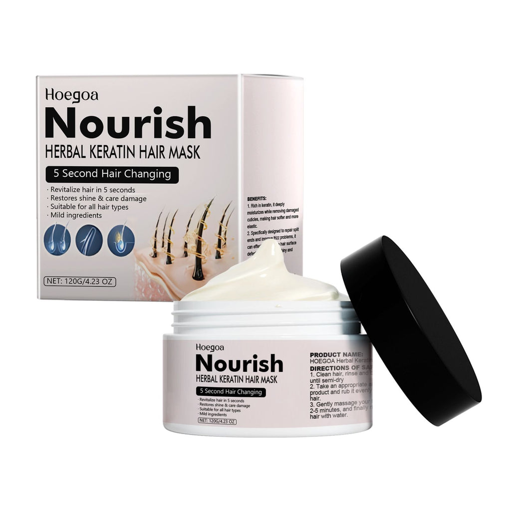 Hoegoa Keratin Hair Mask Moisturizes, Moisturizes, Silks, And Nourishes Hair