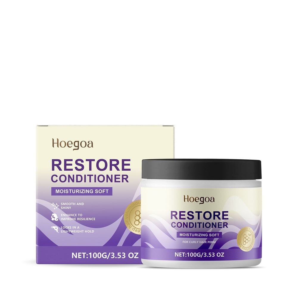 Hoegoa Leave-In Curl Mask Nourishes Frizzy Hair For Natural Curls Voluminous Shine Lasting Styling Cream
