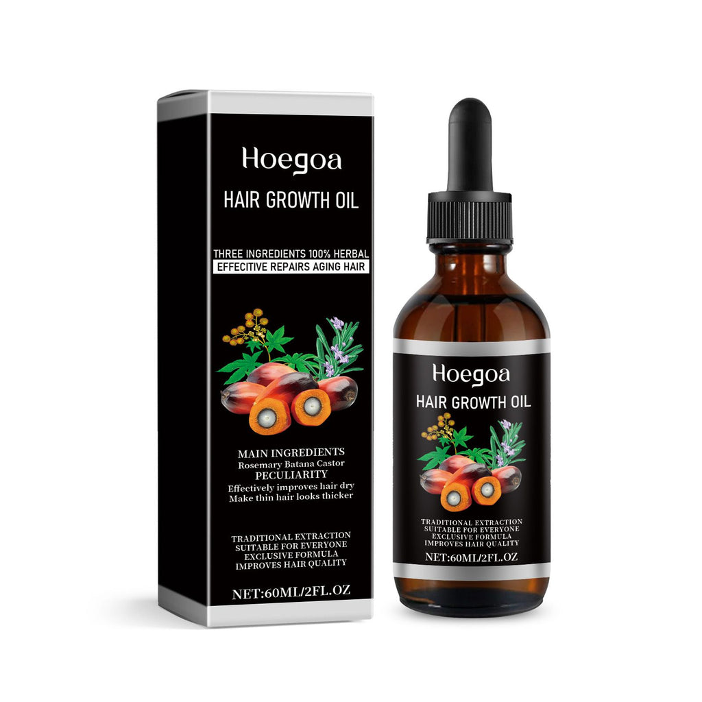Hoegoa Palm Oil Hair Care Essence, Scalp Massage Dry Hair, Soft And Solid Hair