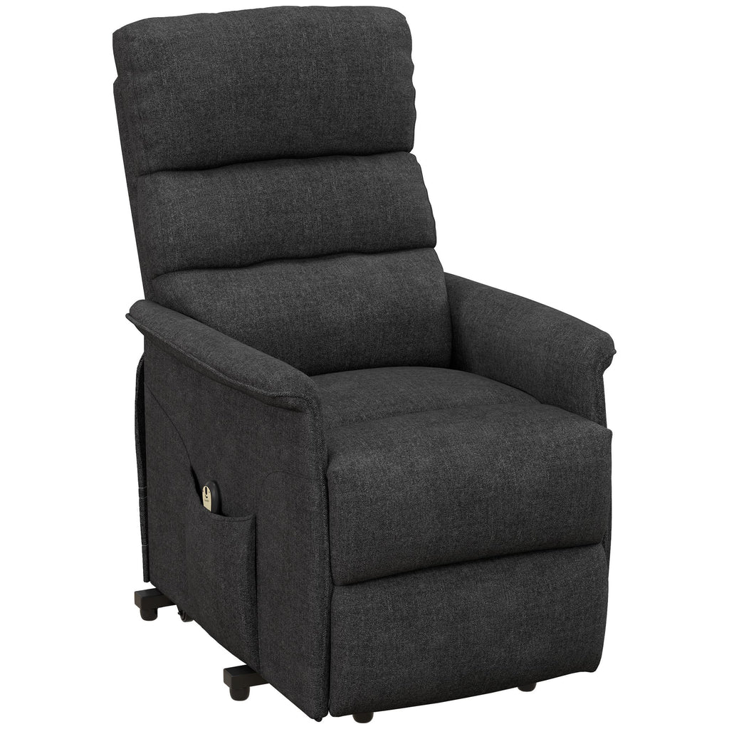 Electric Power Lift Recliner Chair, Easy Remote Operation for Effortless Rising Black