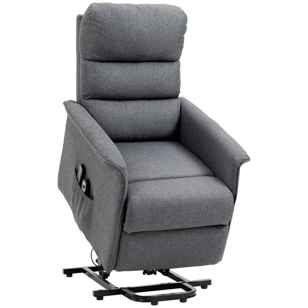 Power Lift Chair Recliner Massage Chair with 3 Vibration Modes Remote Control for Living Room Office Furniture Gray