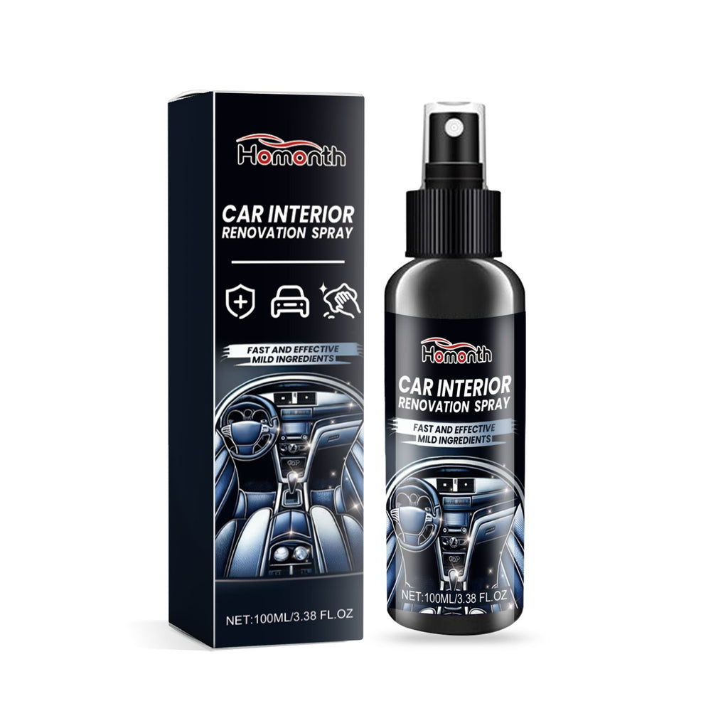 Homonth Car Interior Renovation Spray, Seat Interior Instrument Panel Cleaning Decontamination Maintenance Refurbishing Care Agent