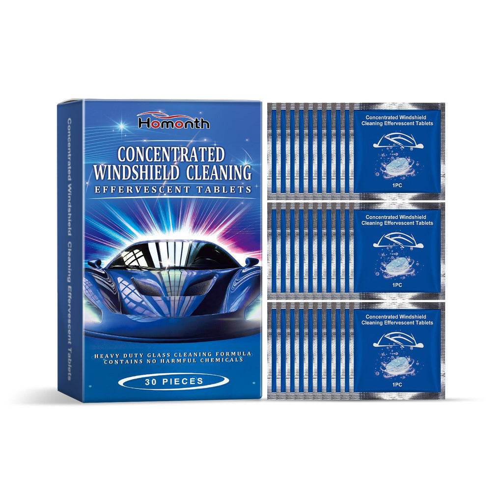 Homonth Car Windshield Cleaning Sheet, Windshield Anti-Rain, Waterproof And Anti-Fog Glass Cleaning Effervescent Sheet