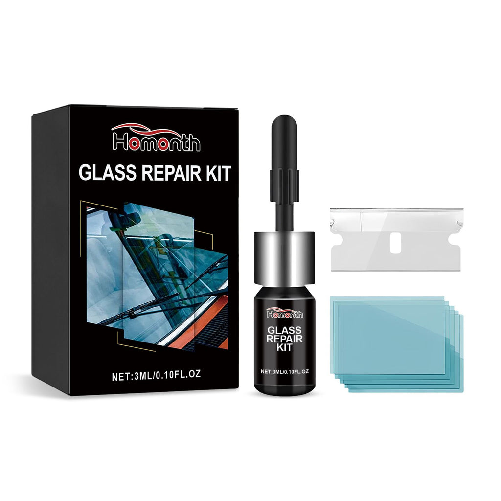 Homonth Glass Kit, Auto Glass Cracks And Scratches Multi-Functional Adhesive Solution
